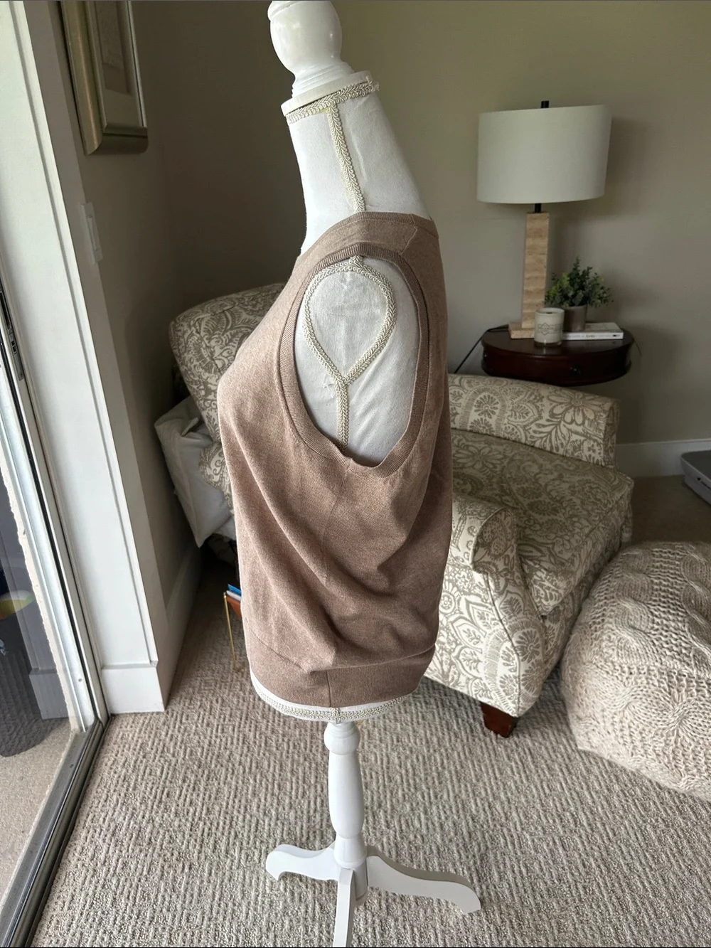 J. Crew Sleeveless Knit Tank Top in Light Brown